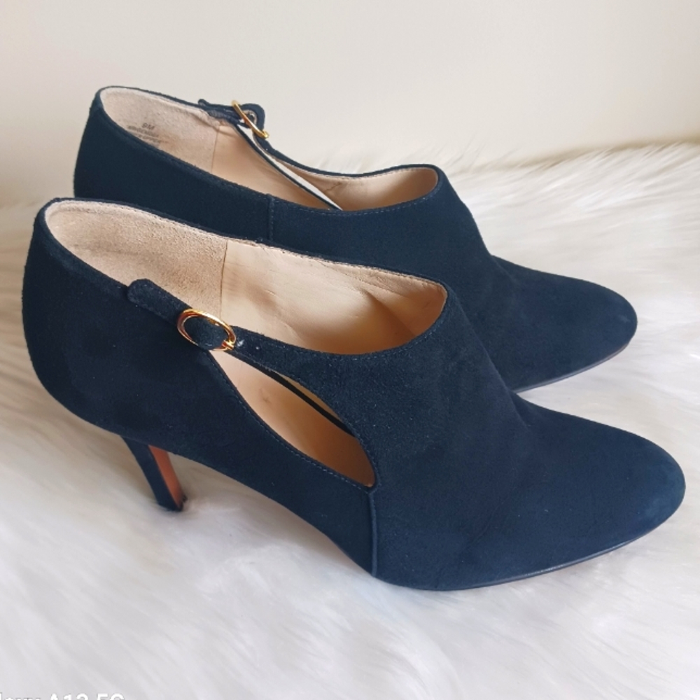 Nine West Women's Gemeza Black Suede Dress Shooties Sz 9M